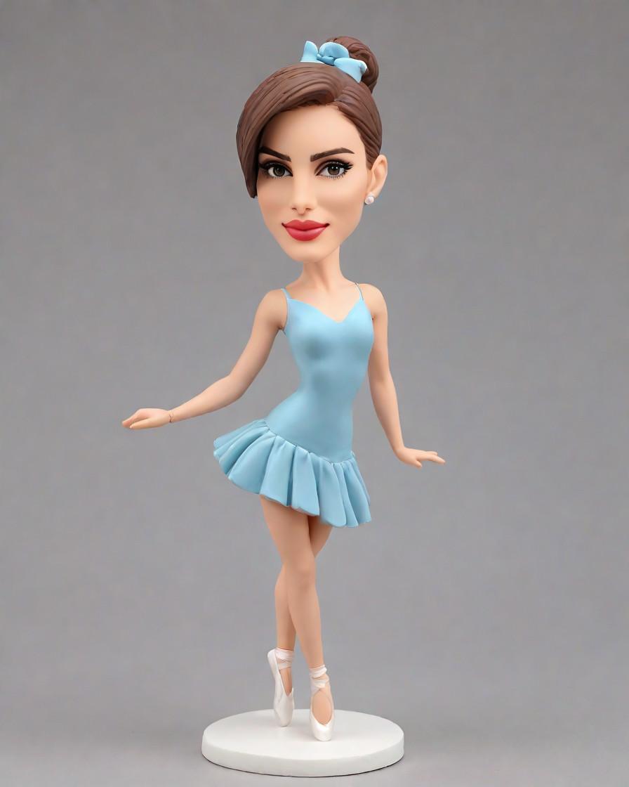 A Graceful Leap into Personalization: Discovering the Artistic Bobblehead Craze,A Ballerina's Dream: My Personalized Bobblehead in Ballet Attire