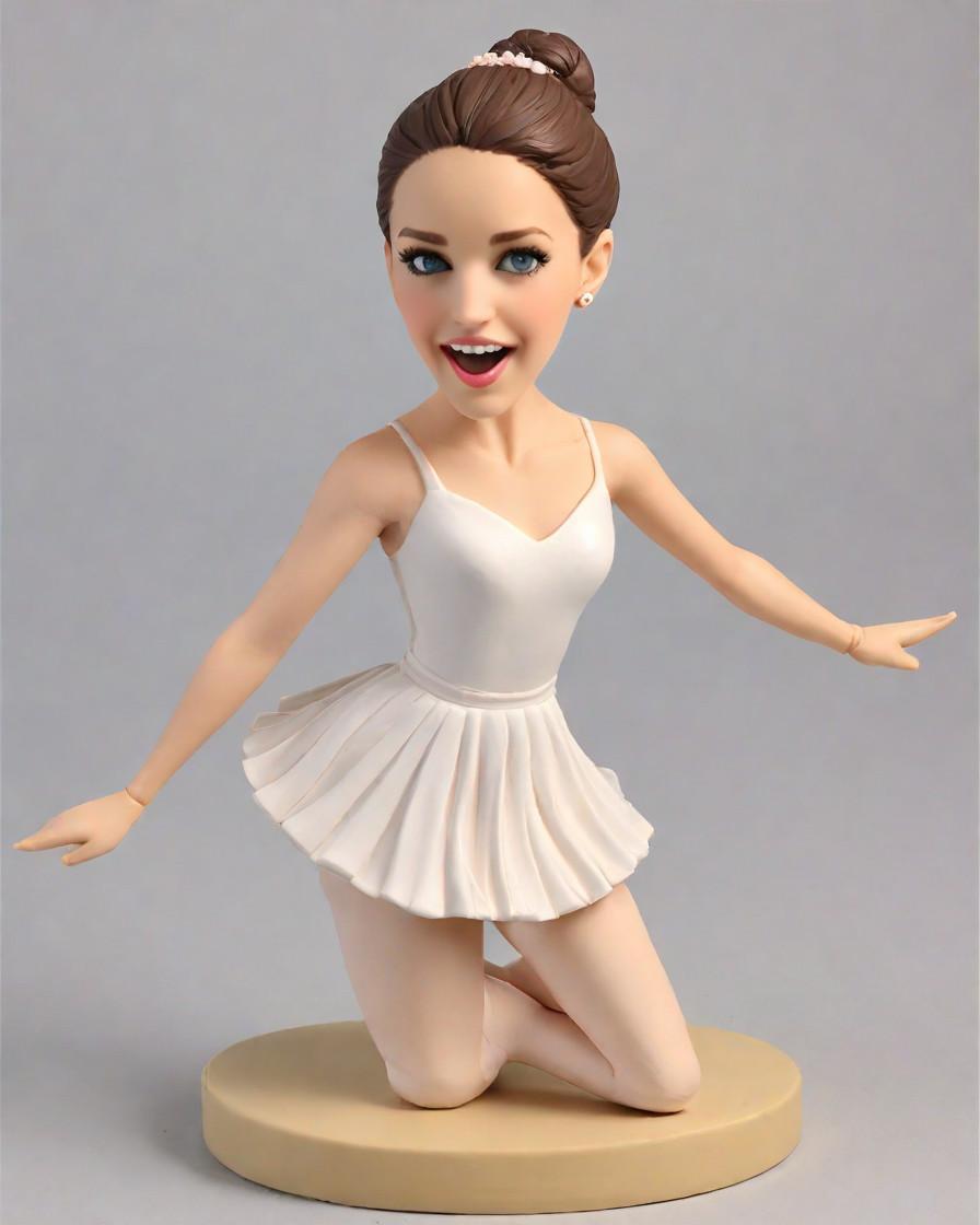 Dancing to the Beat of Personalized Creativity: A Ballerina's Mini-Me Moment,She's the Star of Her Own Ballet: Unveiling the Graceful Female Ballerina Bobblehead