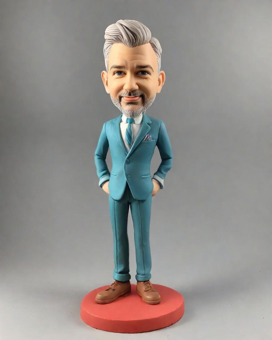 Trend Alert: Green-Suited Executives and Their Mini-Me Bobbleheads Take the Corporate World by Storm,He Celebrated His 10th Year in Style: A Social Media Shoutout to the Green-Suited Executive
