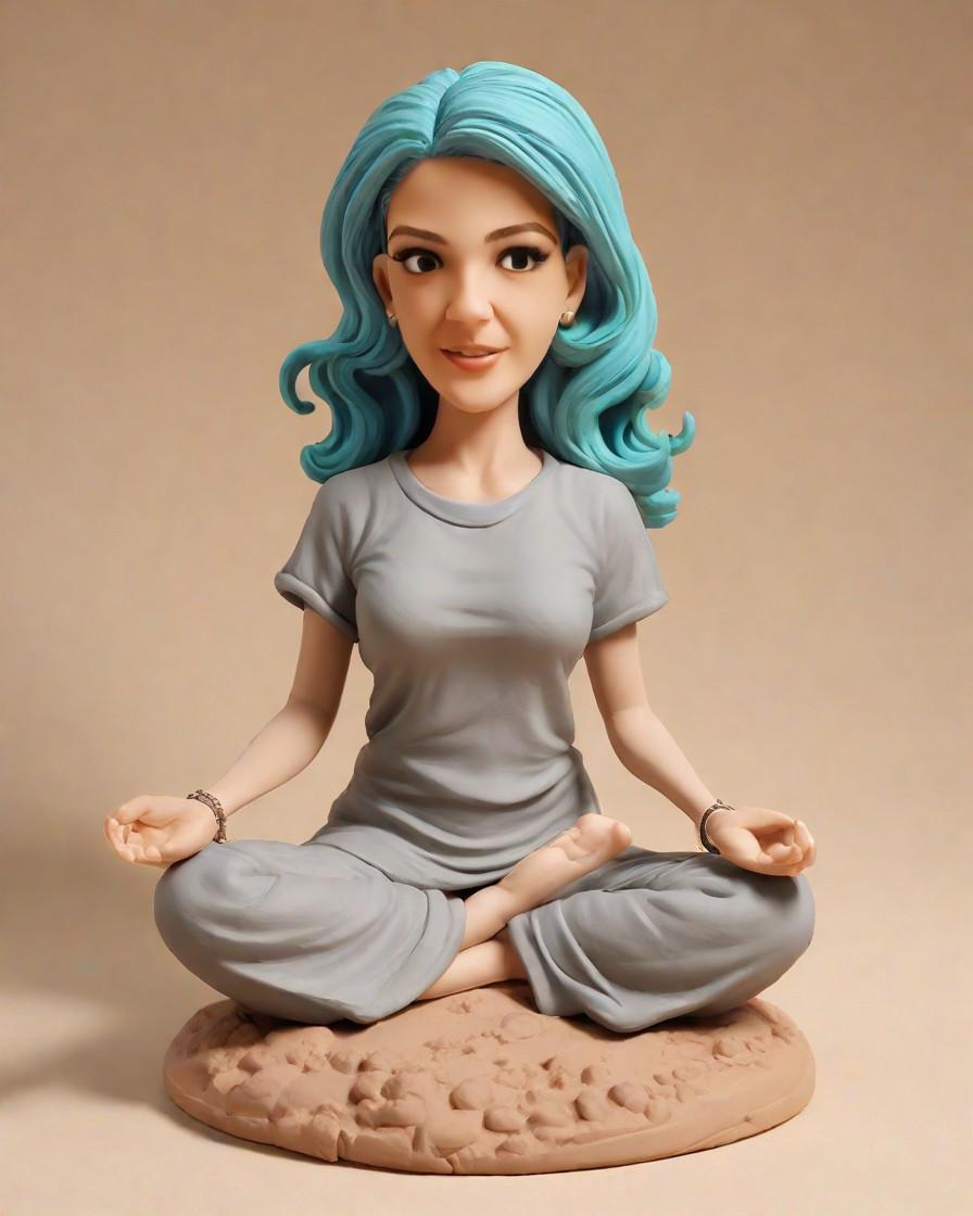Finding Zen in the Bobble: A Customized Figurine's Journey to Inner Peace,My Mini-Me Strikes a Pose: A Yogi's Personalized Bobblehead Meditation Experience