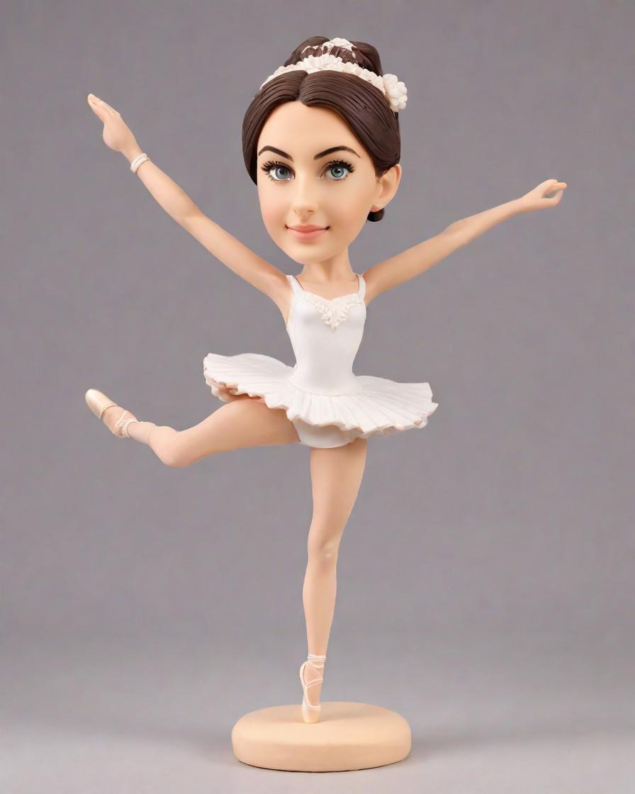 Graceful Leaps and Whimsical Wobbles: A Fashion Journalist's Discovery of Ballet Bobbleheads,A Ballerina's Dream: My Mini-Me Figurine in Tutu and Slippers