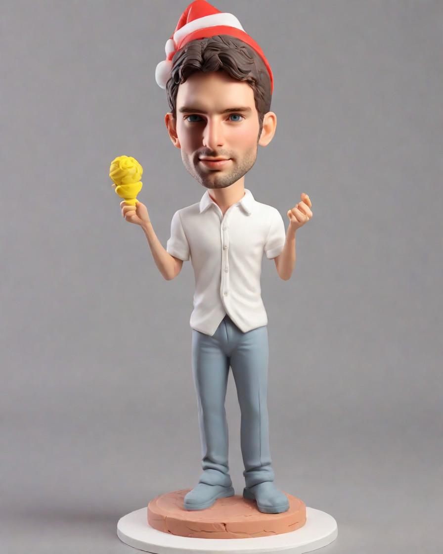 The Lamplighter's Tale: A Custom Bobblehead for the Gentleman Who Brightens Every Room,He's the Life of the Party: Unboxing a Personalized Bobblehead Christmas Gift for the Man with a Light Touch