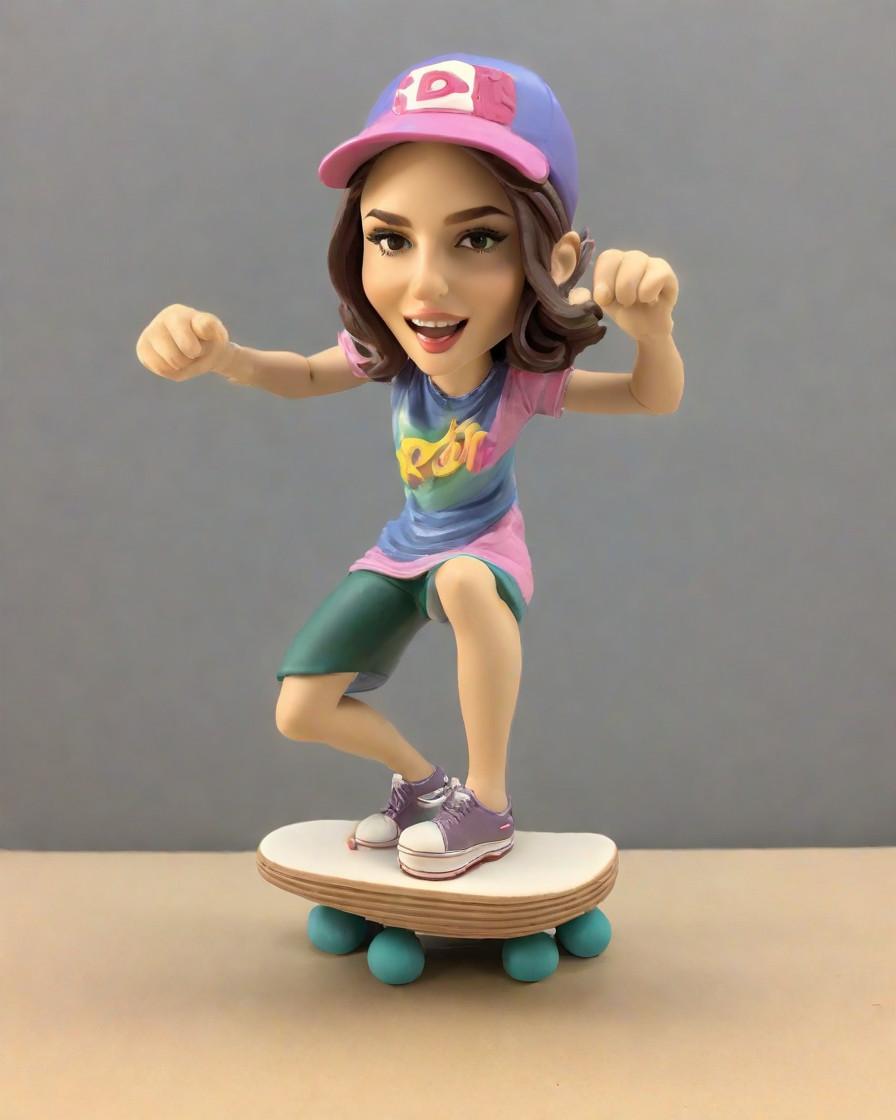 Skate or Die: The Unexpected Bobblehead Trend in Extreme Sports,She's Got Game and Style: My Mini-Me Figurine on the Skateboard Ramp