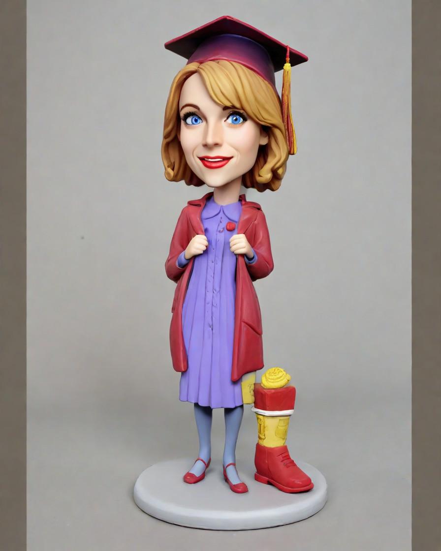 Celebrating Achievements: The Story Behind a Custom Female Graduate Bobblehead,She Nailed It! Unboxing My Personalized Graduation Figurine