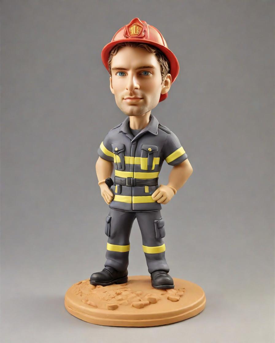Flame-Fighting Heroes: Personalized Firefighter Bobbleheads Ignite Passion,When the Heat is On: A Firefighter's Custom Bobblehead Story