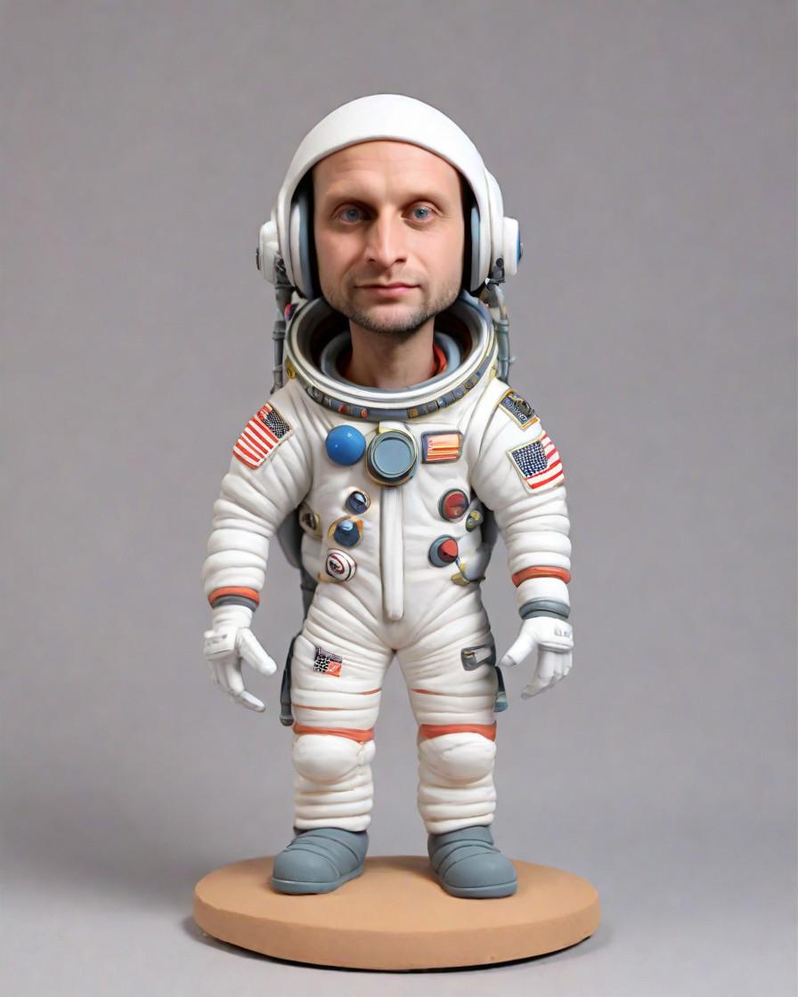Space-Themed Bobbleheads: The New Frontier of Personalized Fashion,He's Out of This World: My Brother's Astronaut Mini-Me Figurine