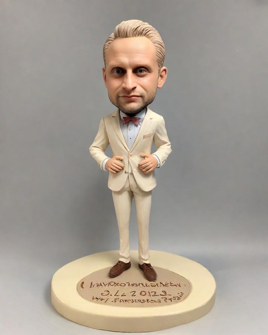 Discovering the Bobblehead Revolution: A Trendy Take on Artistic Expression,He Tweeted 'OMG, My Mini-Me is a Masterpiece!' - A Male Artist's Social Media Takeover