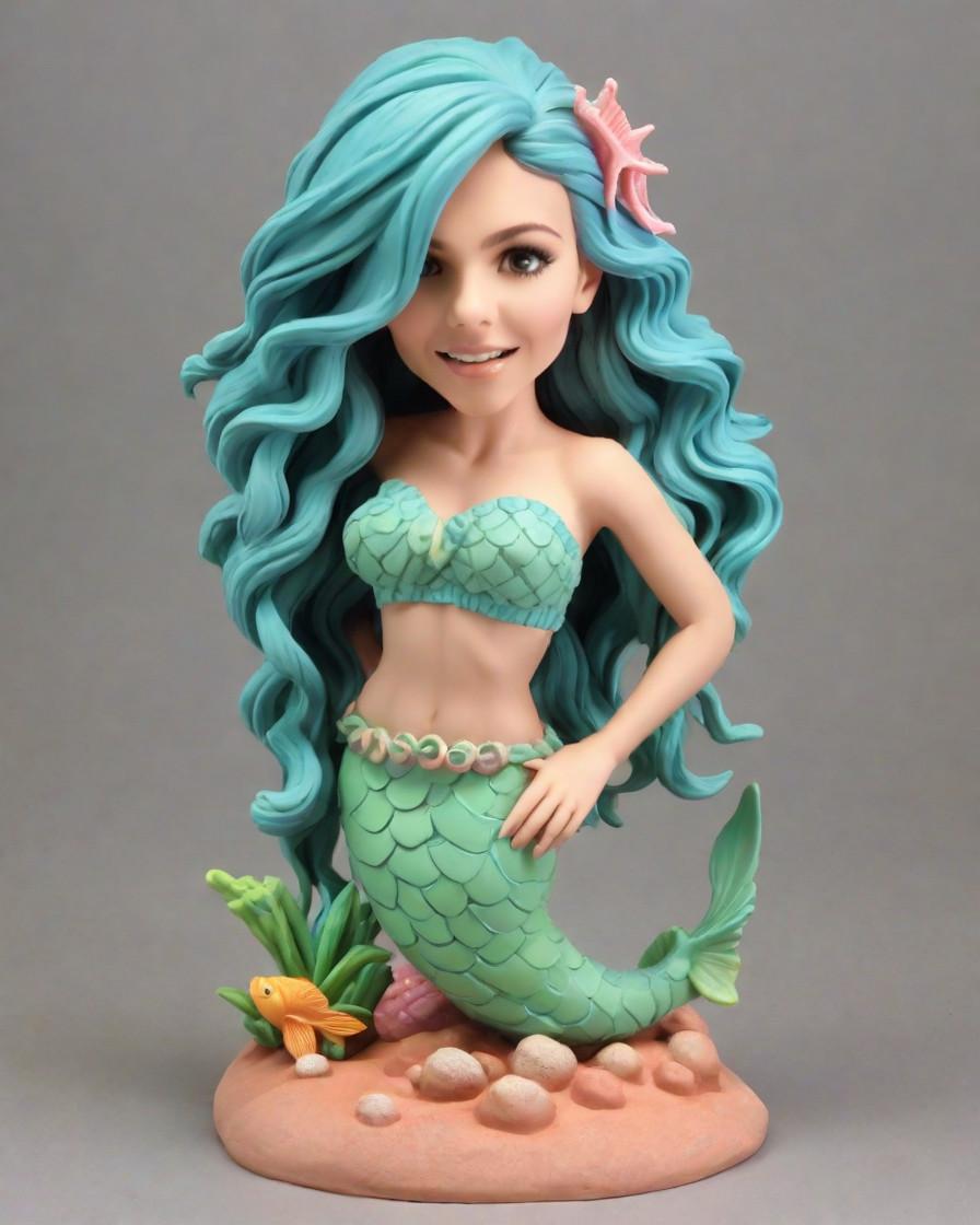 A Splash of Creativity: Unboxing My Custom Mermaid Figurine,#MermaidGoals: My Personalized Mermaid Bobblehead Adventure