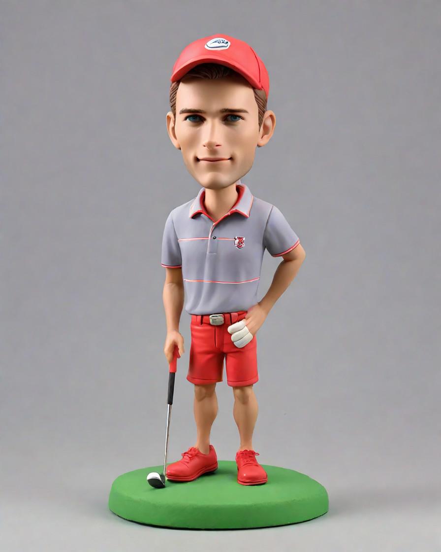 Golf Fanatics Unite! My Mini-Me Figurine is a Hole-in-One Gift,From Fairway to Foyer: A Golfer's Personalized Bobblehead Journey