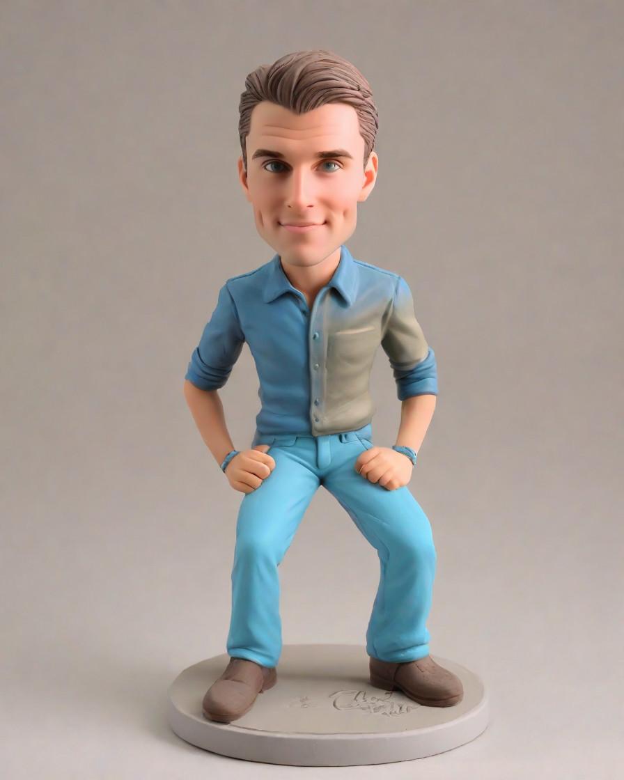 The Blue Overalls Revolution: How Customized Bobbleheads Turned the Workplace into a Fun Zone,My Blue Overalls Bobblehead: A Masculine Twist on Employee Appreciation