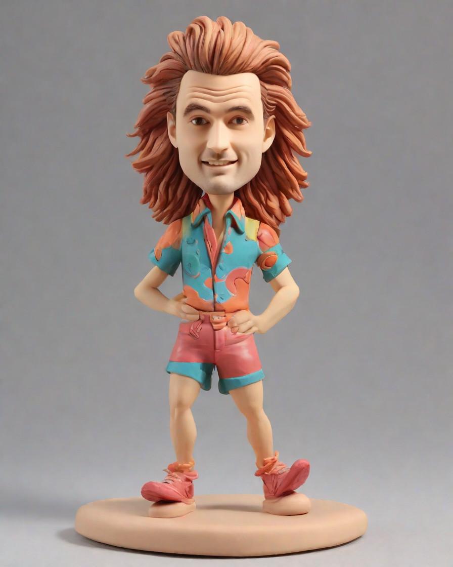Tribal Chic: Unveiling the Bobblehead Revolution in Personalized Figurines,He's Got the Bobble: A Modern Caveman's Selfie Showdown