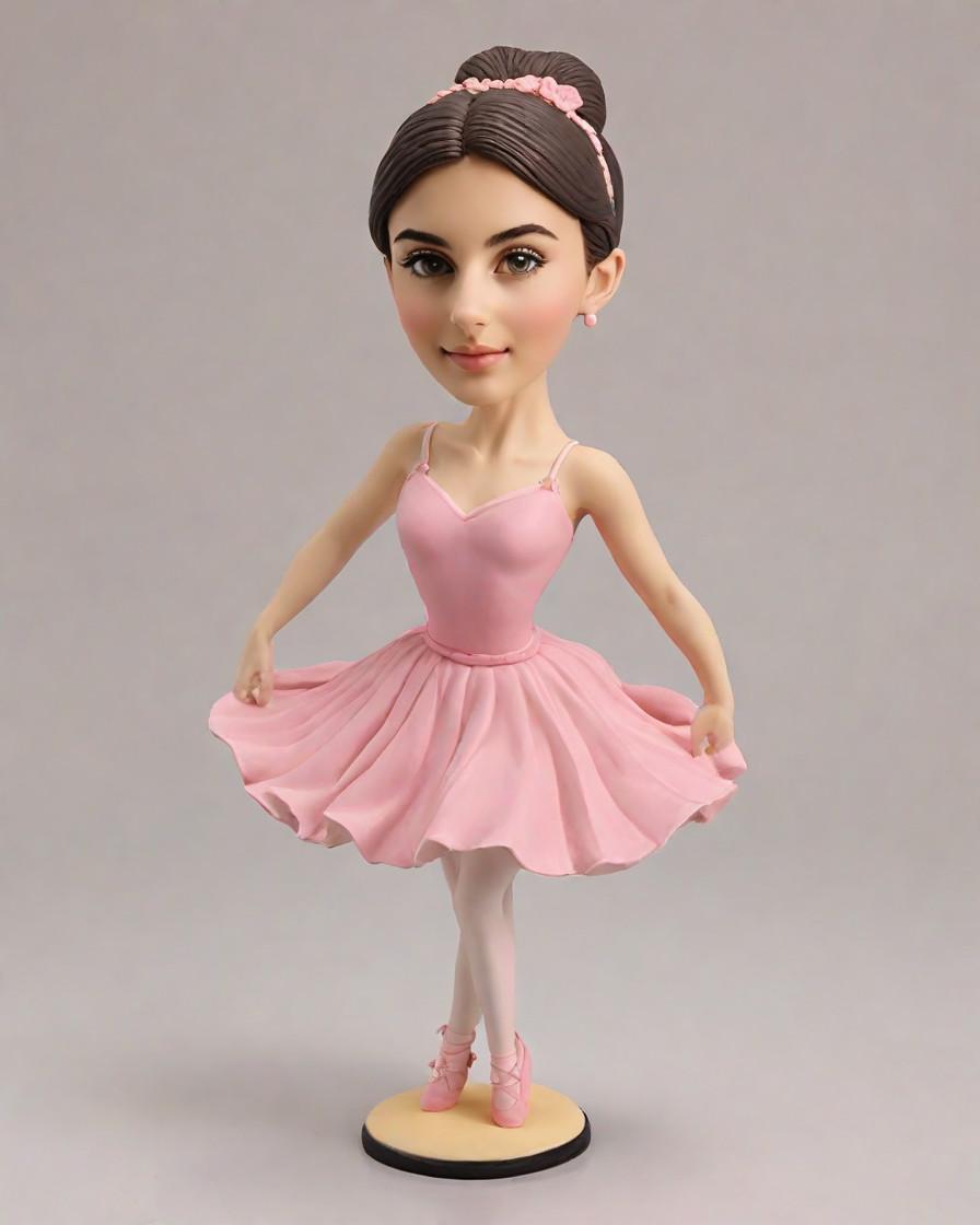The Ultimate Gift for Ballet Lovers: A Mini-Me in Pink Tutu,She Danced Her Way into My Heart: A Personal Journey with a Custom Bobblehead