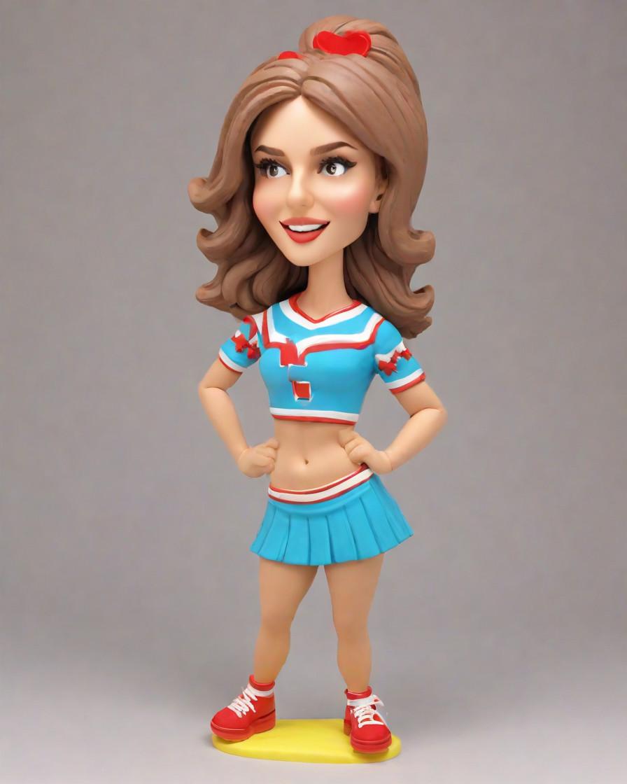 Breaking News: Personalized Cheerleader Bobbleheads Take the Field!,She's the Star of the Squad: My Girlfriend's Cheeky Cheerleader Surprise!