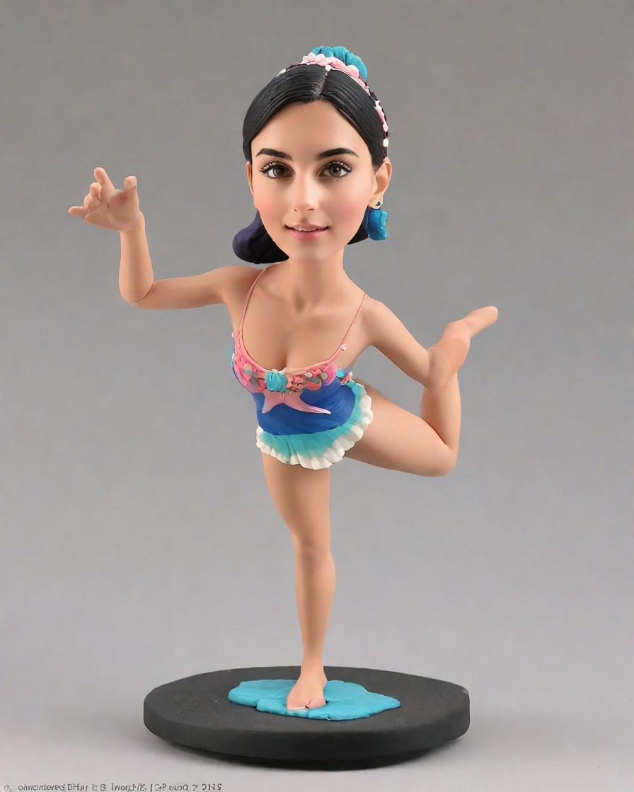 Synchronized Swimmers Take the Stage: A Fashionable Dive into Aquatic Artistry,Her Underwater Ballet: A Synchronized Swimmer's Mini-Me Story