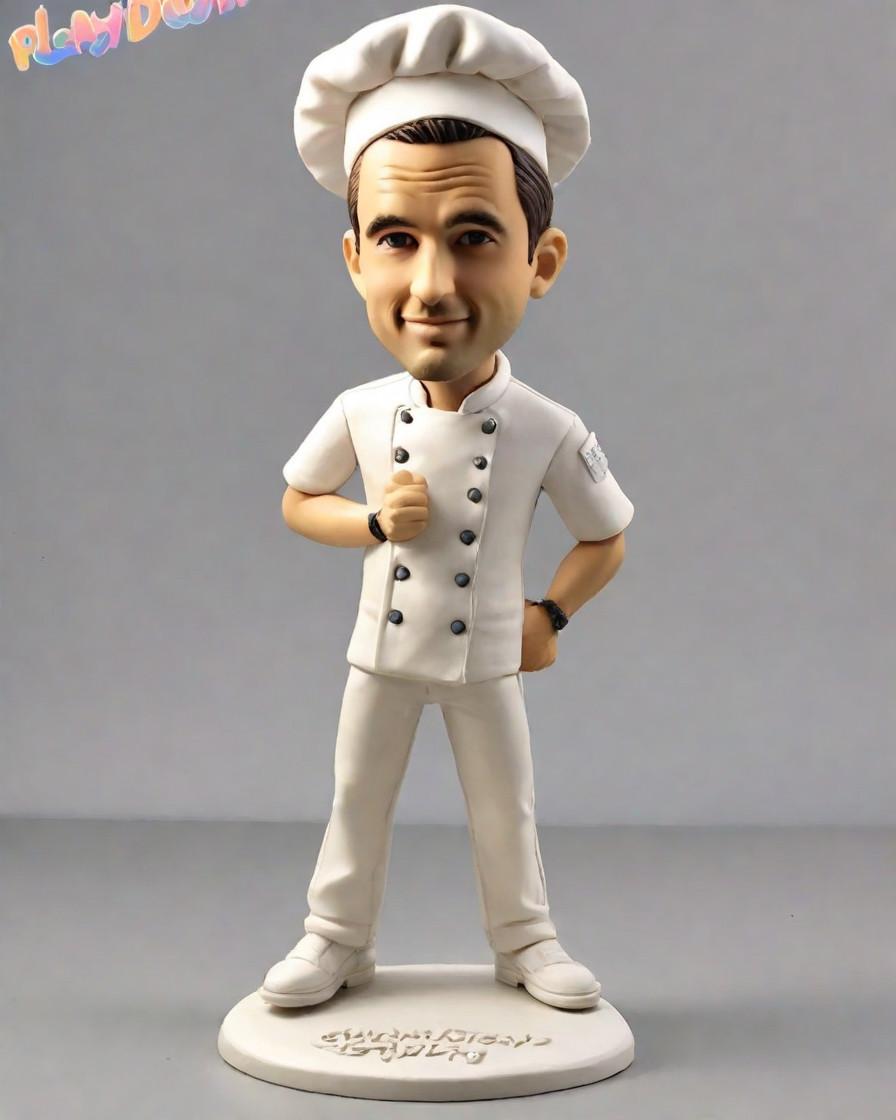 The Secret Ingredient to Culinary Success: A Personalized Chef Bobblehead,From Kitchen to Desk: A Chef's Mini-Me That's More Than Just a Figurine