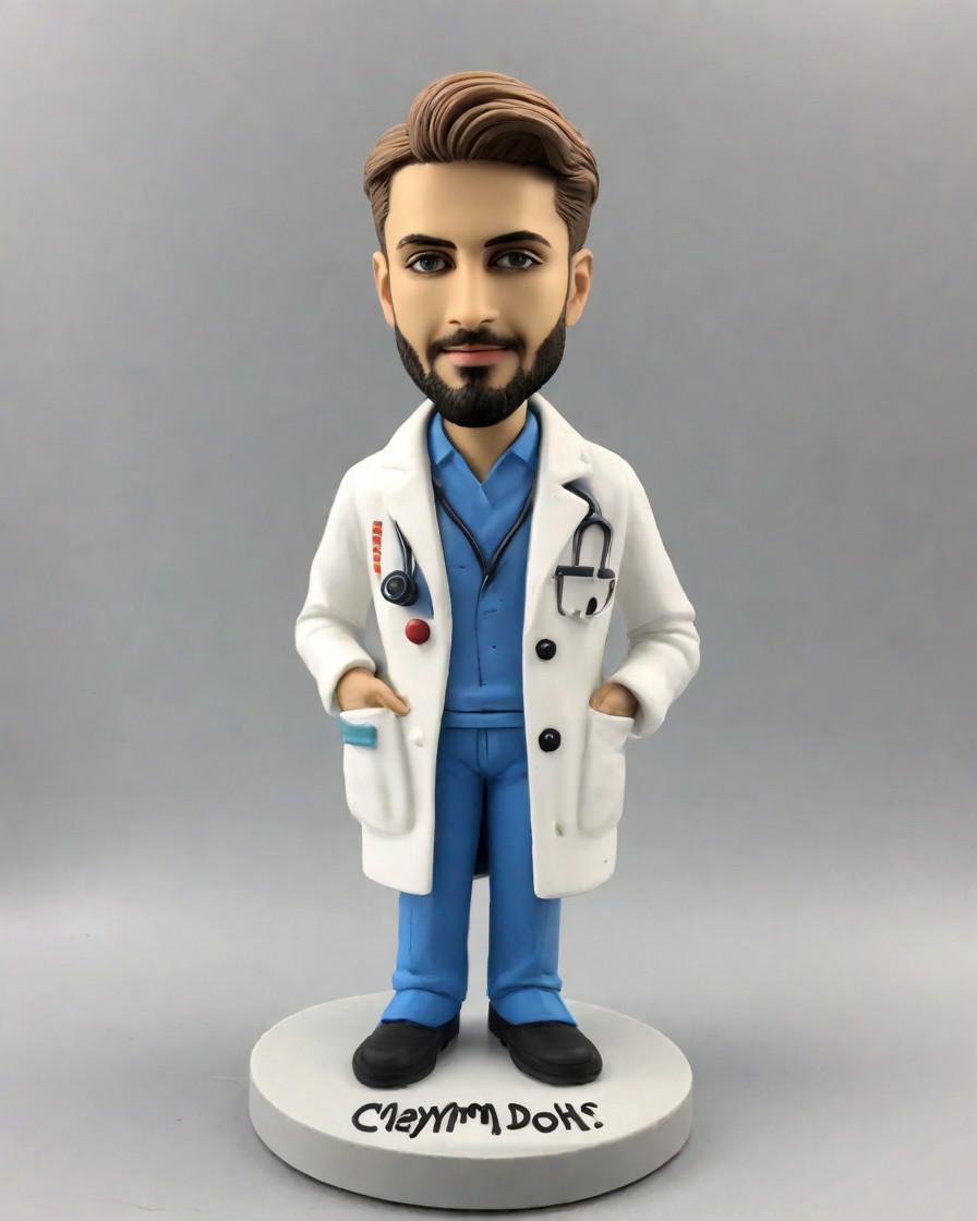 From Scalpel to Shelf: A Surgeon's Mini-Me Keepsake,Healing Hands, Shaking Heads: A Surgeon's Unique Personalized Bobblehead