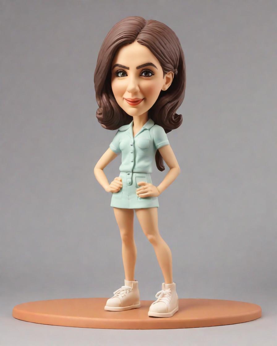 Trend Alert: Casual Outfits Get a Bobblehead Twist - The New Must-Have Accessory,She's Got Swagger: My Personalized Mini-Me Figurine in Casual Chic