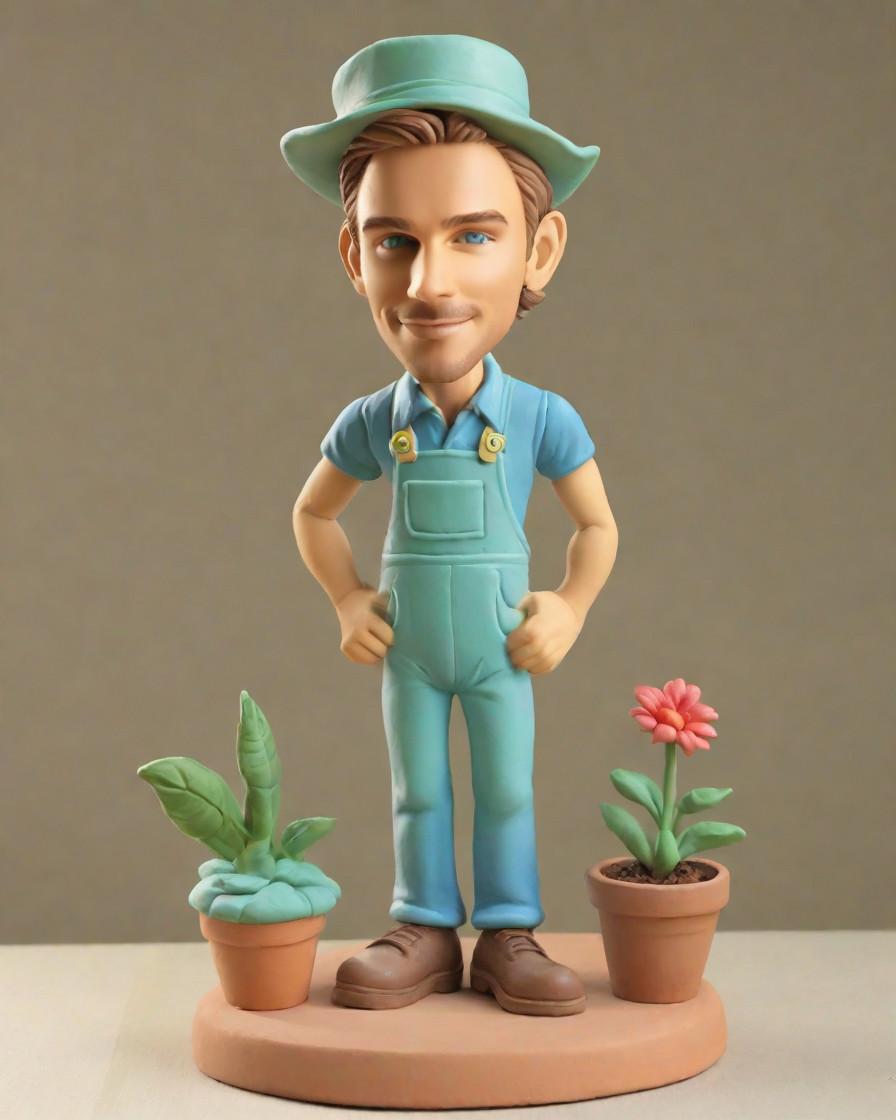 The Ultimate Customizable Gift: A Bobblehead for Every Gardening Enthusiast,Late to the Garden Party? This Bobblehead Knows the Struggle!