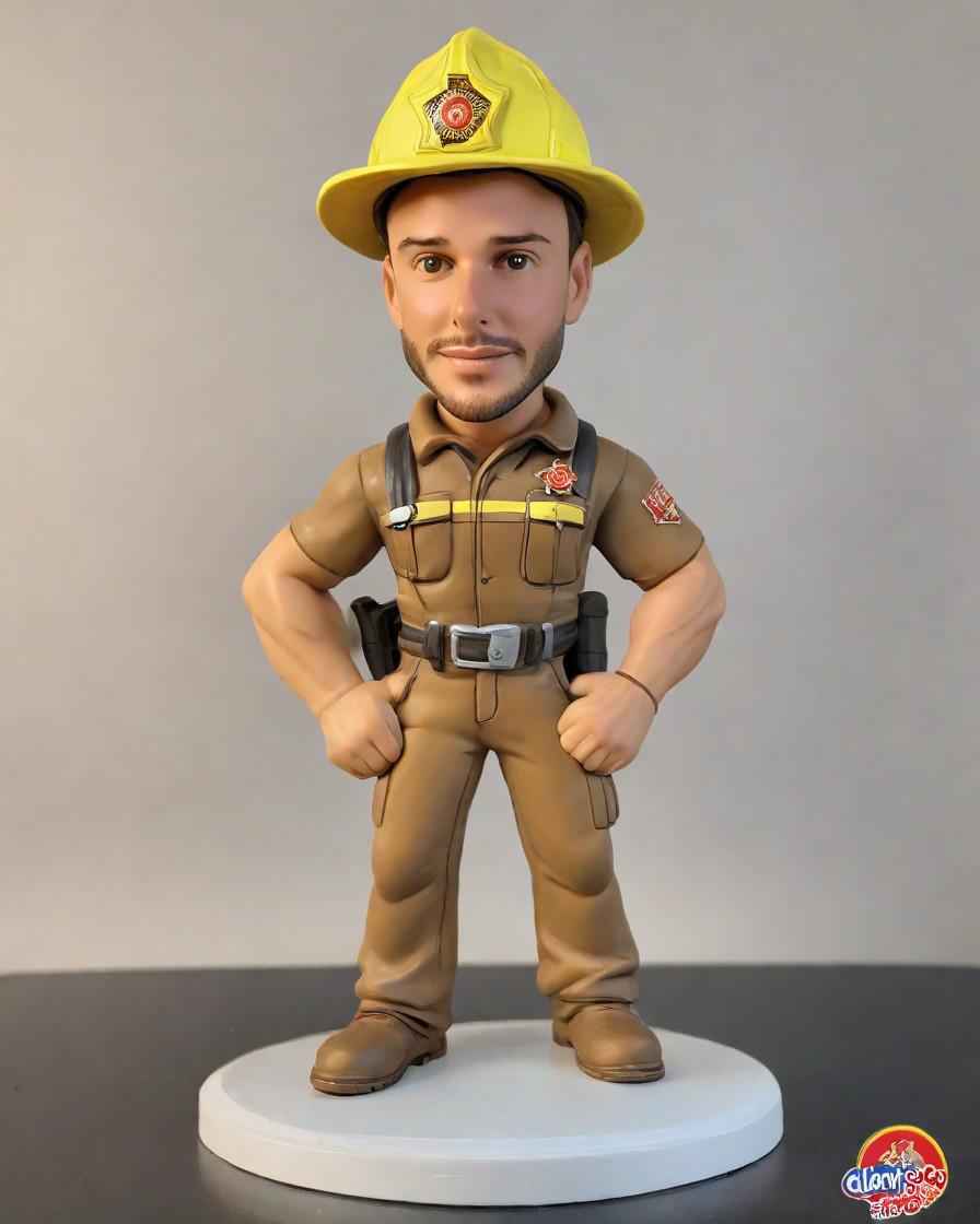 Discovering the Heart of Bravery: A Firefighter's Bobblehead Tale from the Front Lines,He's a Real-Life Hero, Now a Bobblehead Star: My Brother's Firefighter Figurine