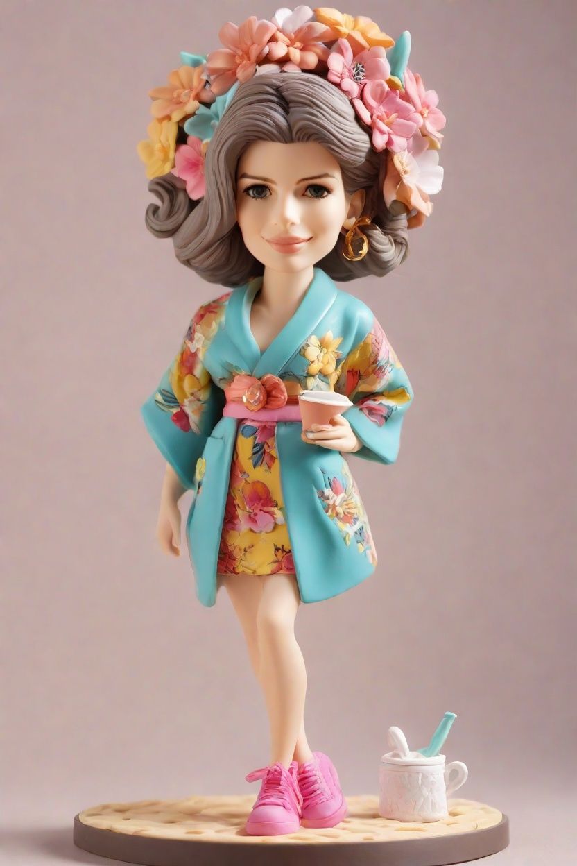 Flower-Clad, Neon-Sneaker Bobbleheads: A Trendy Twist on Personalized Figurine Dolls