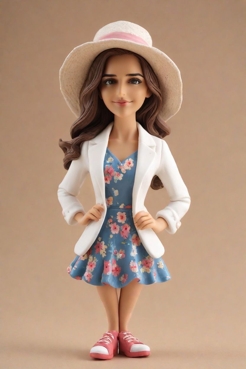 The Playful Wink of a Floral-Dressed Mascot: A Quirky Twist on Company Spirit