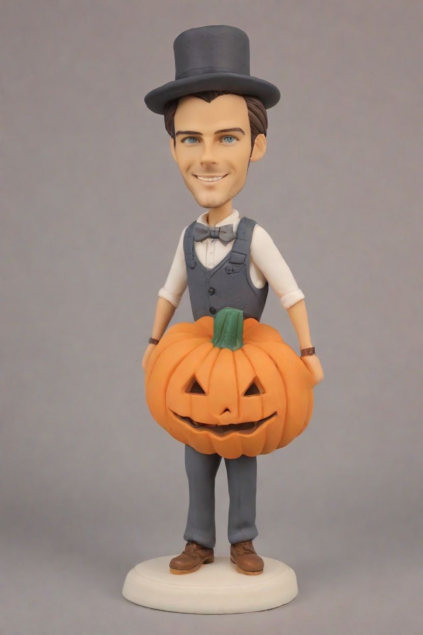 Casual Lean, Pockets Full of Pumpkin Charm: The Custom Bobblehead Doll Revolution