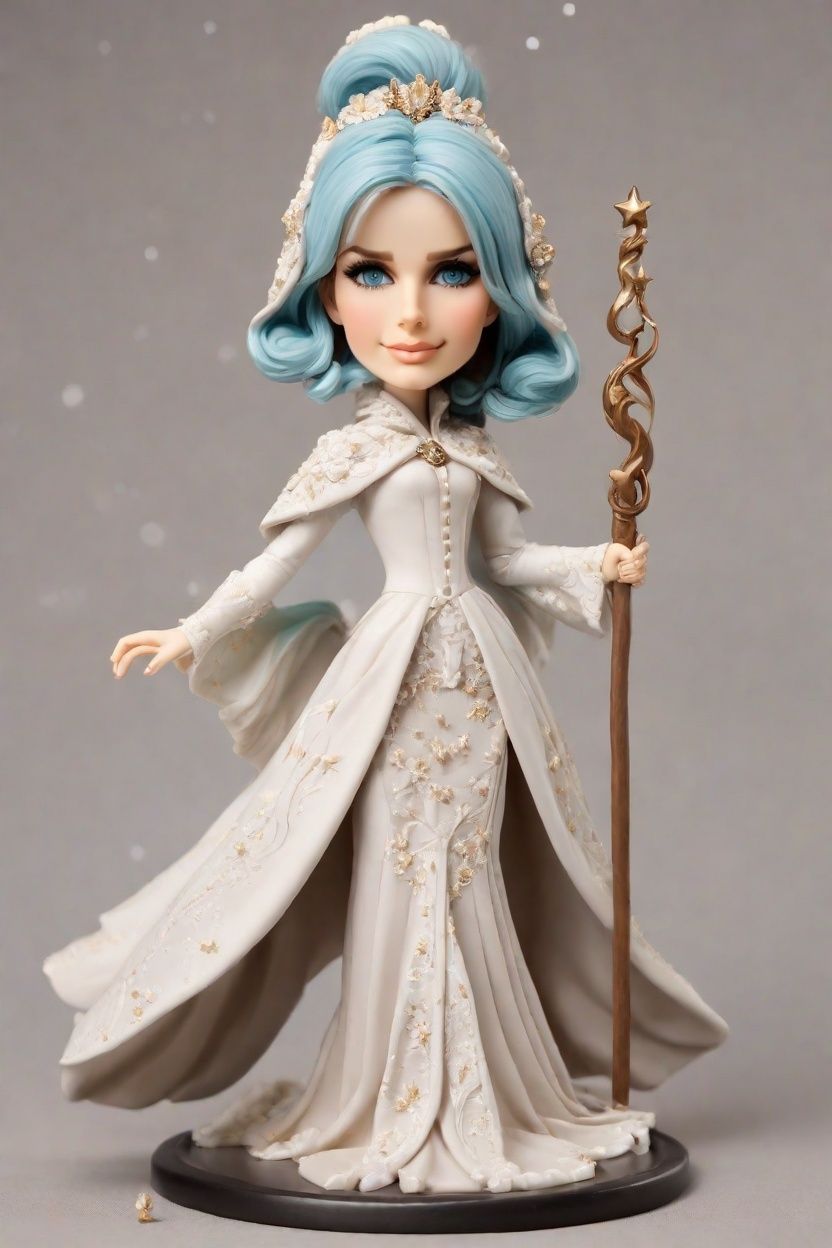 Starry Constellations and Combat Boots: A Fashionable Wizard's Figurine Unveiled