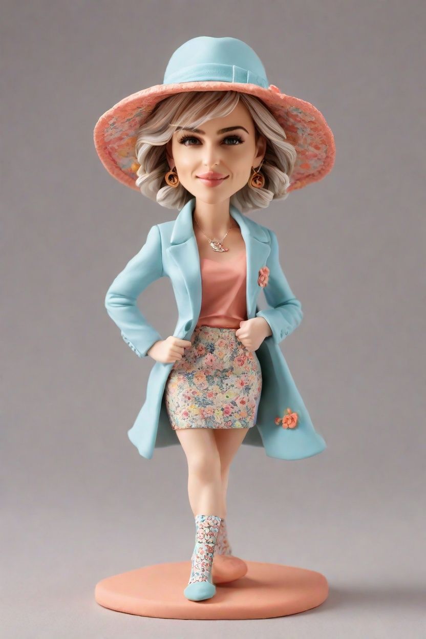 The Secret to a Cheerful New Year: Floral Mini Dress and a Quirky Bobblehead