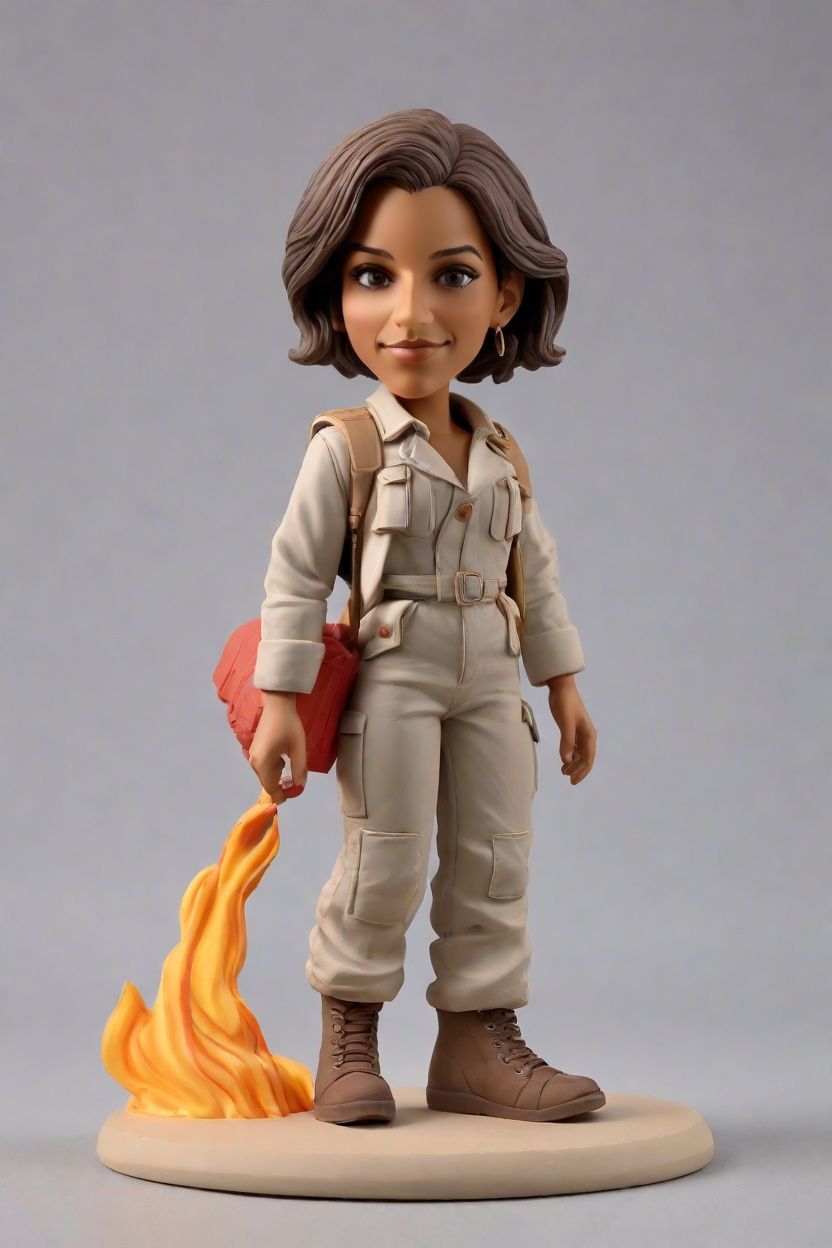 Discovering the Art of Custom Bobbleheads: A Firefighter's Heroic Stance in Miniature