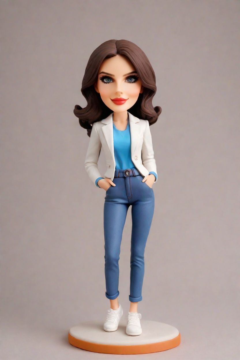 Discovering the Trendy Business Bobbleheads: A Chic Blazer and Statement Sneakers Combo