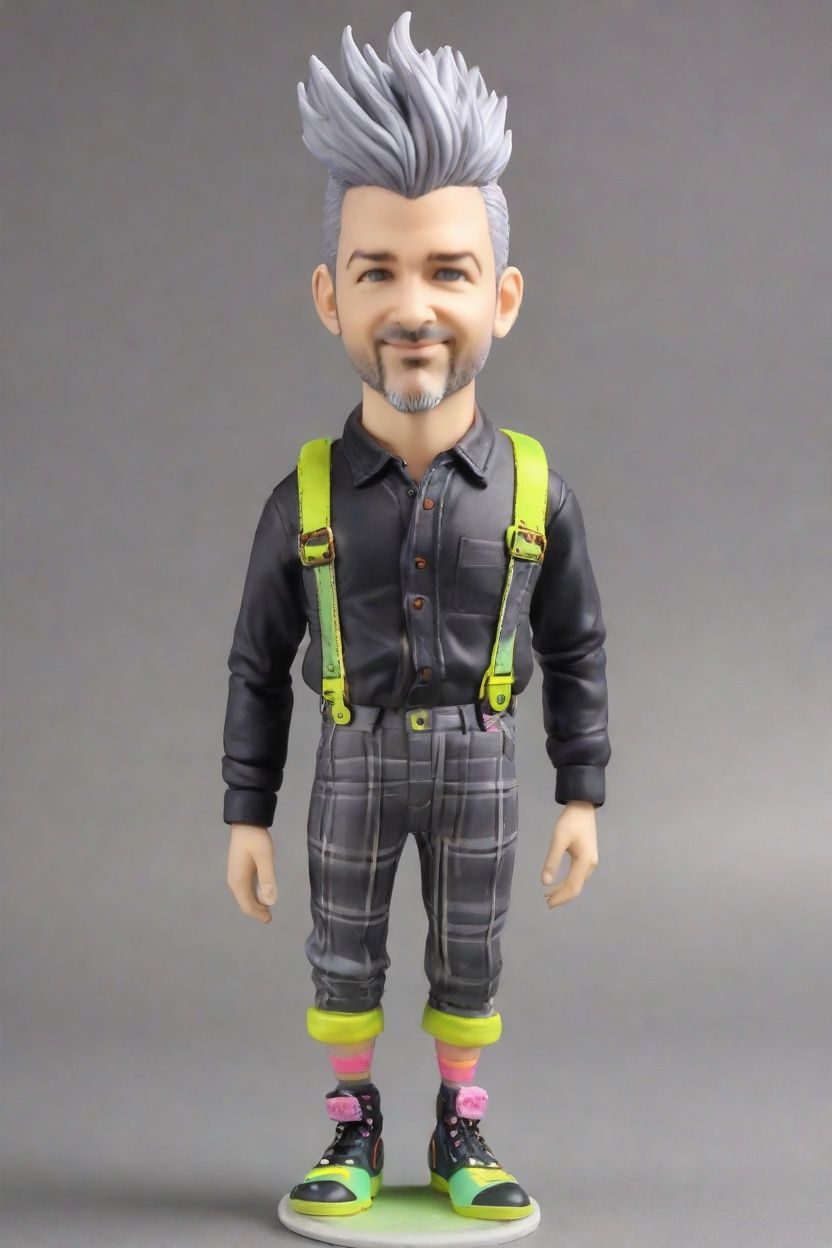 The Punk Rocker's Bobblehead: A Creative Fashion Statement in Figurine Dolls