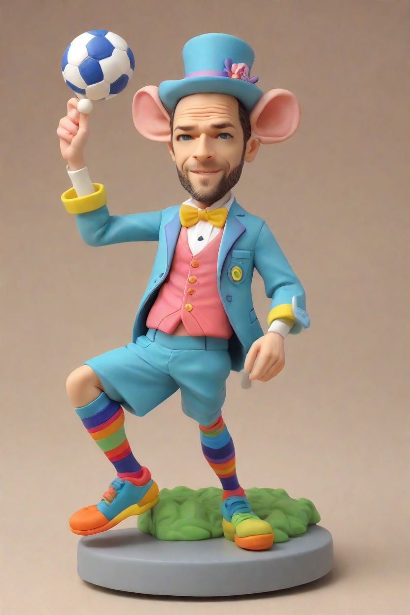 Personalized Custom Bobbleheads: When Soccer Meets Neon Fashion and Whimsy