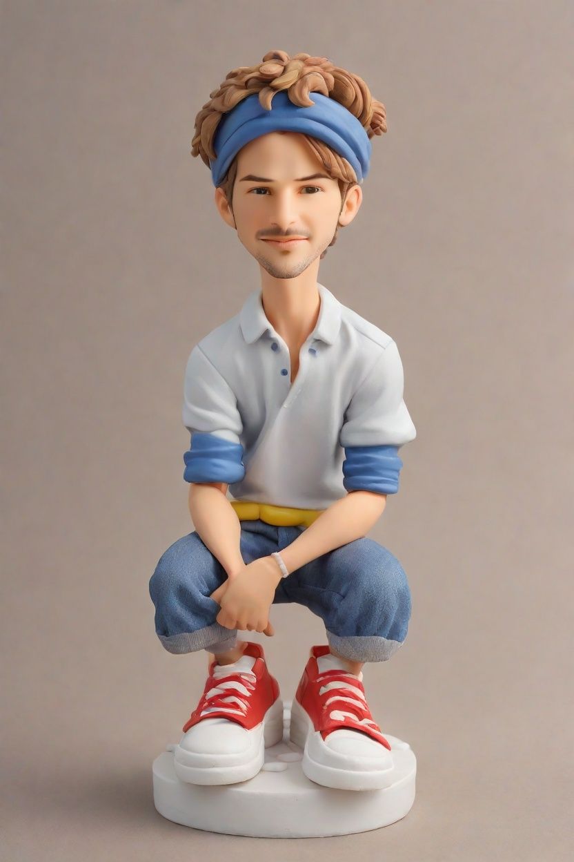 Winking to Victory: The NBA Star's Casual Dribble Figurine