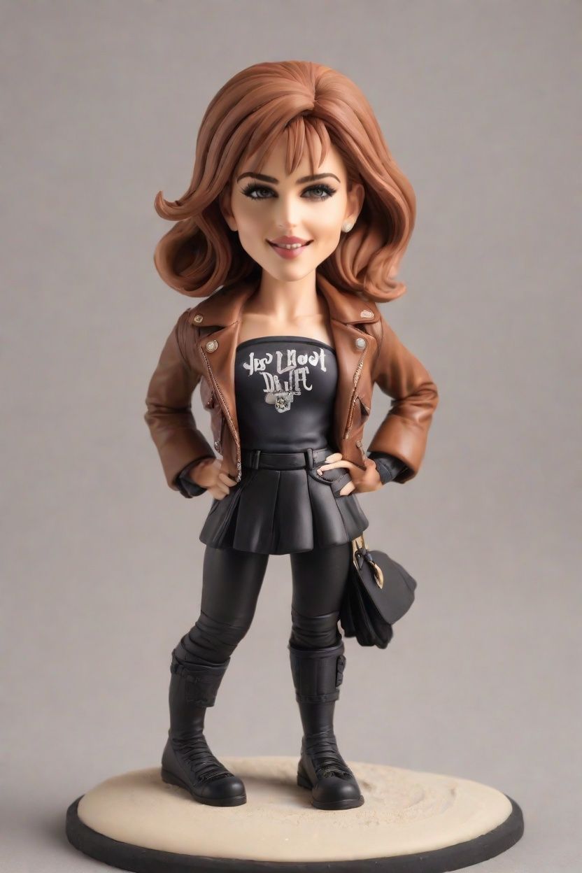 The Unconventional Bobblehead: A Leather-Clad Ballerina's Playful Wink to Confidence