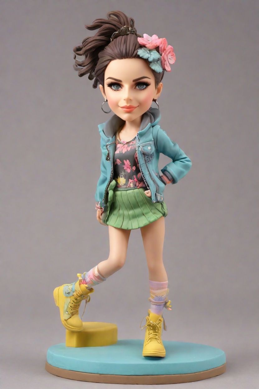 The Cheeky Wink of a Floral Punk: A Bobblehead's Tale