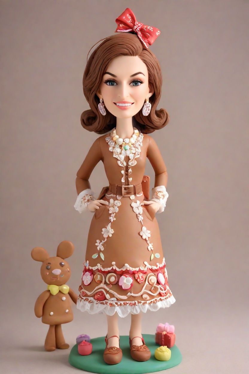 Sassy Gingerbread Woman: The Ultimate Custom Bobblehead Doll for Your Festive Fun