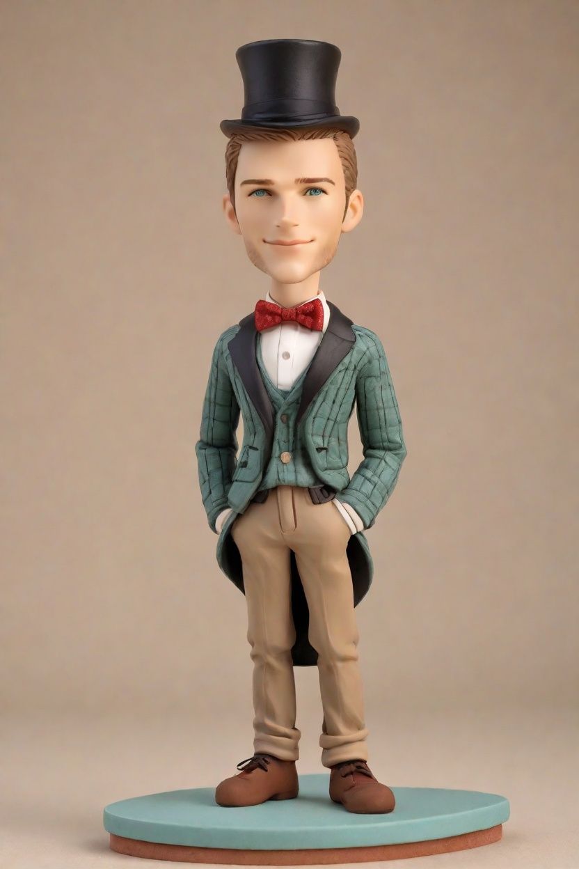 The Playful Maverick: A Bobblehead Tale of Casual Charm