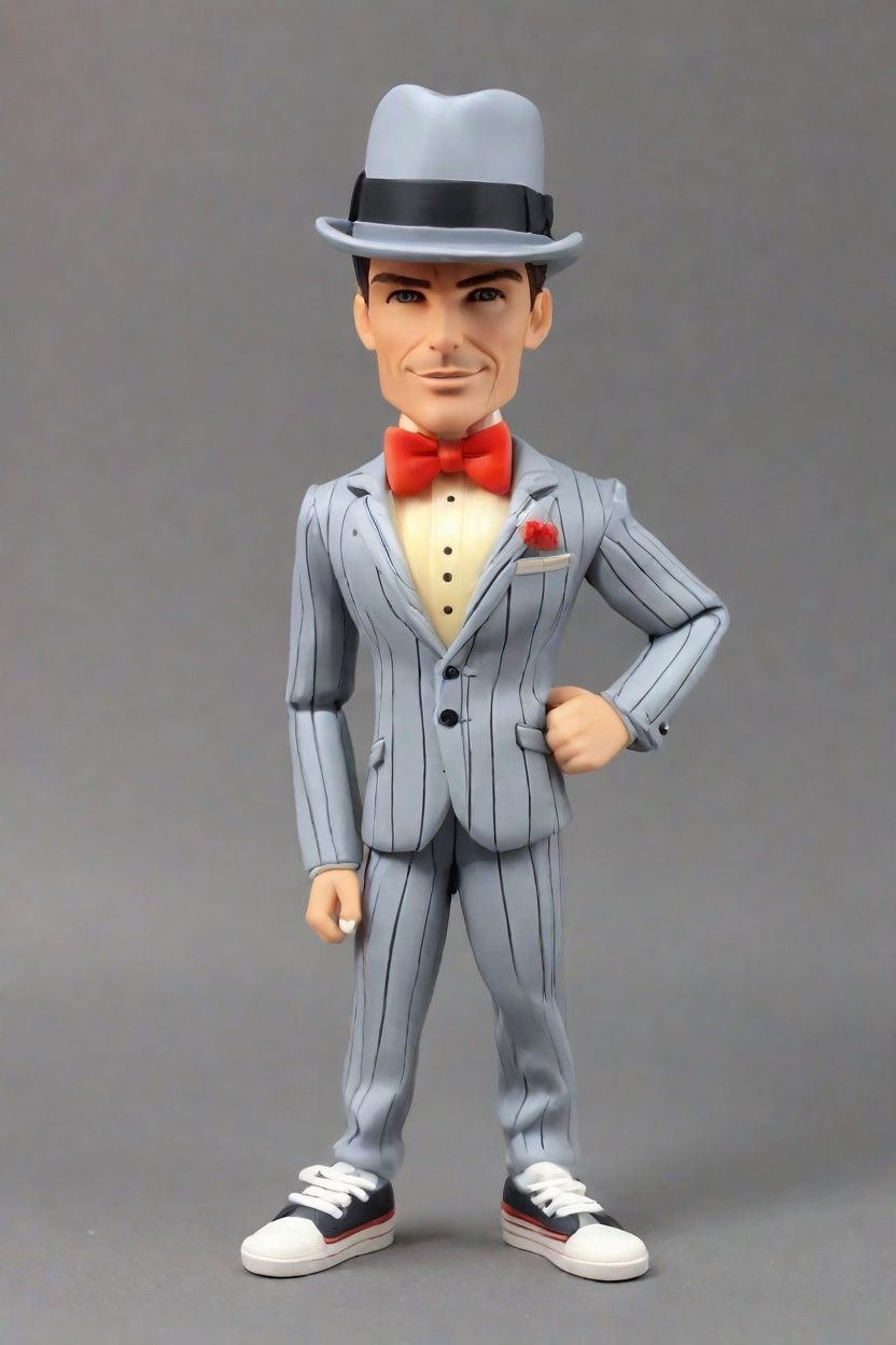 The Ultimate Office Showstopper: My Personalized Pinstripe Suit Bobblehead
