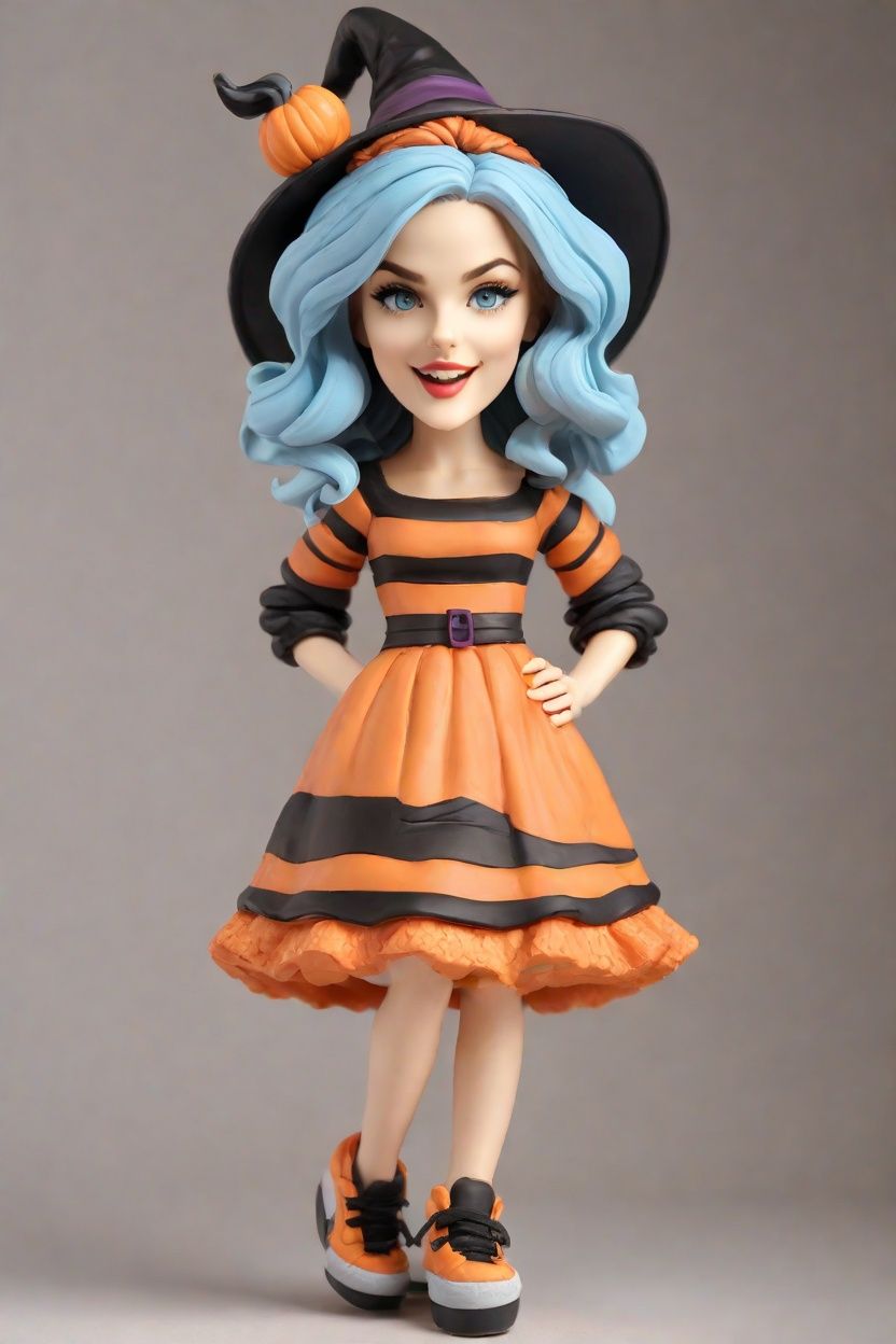 Spooky Season Showstopper: The Cheeky Witch Figurine That's Taking Halloween by Storm