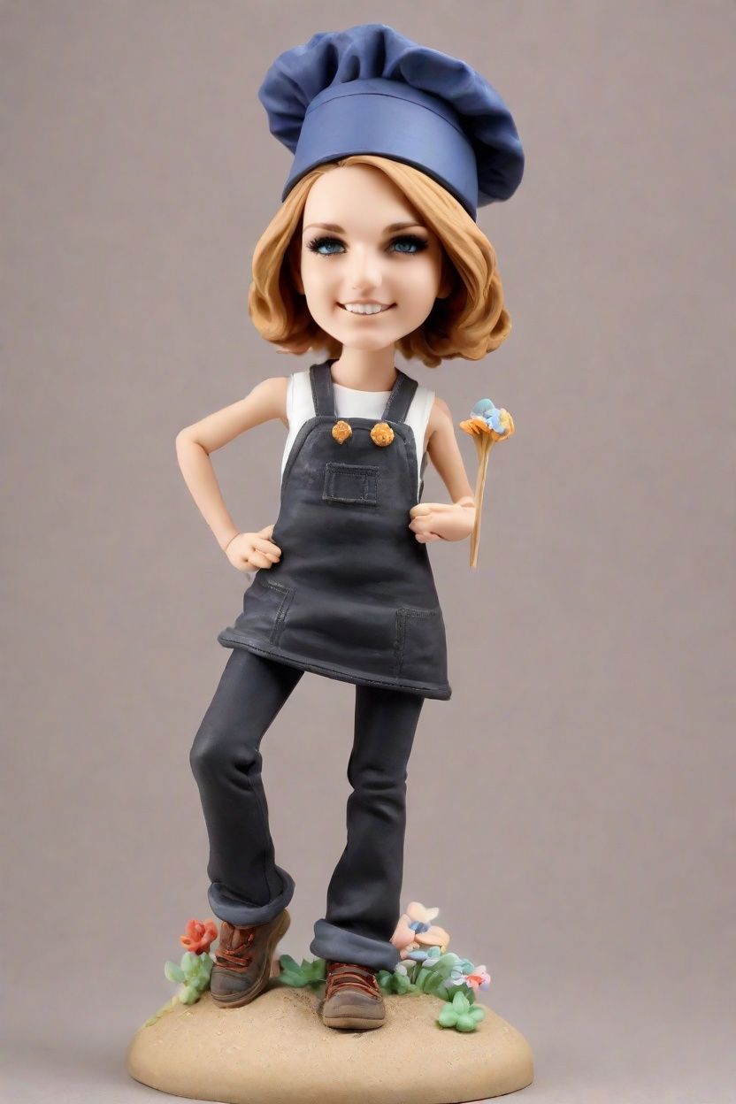 Personalized Bobblehead Dolls: The Fashionable Fusion of Punk and Pastry by a Trendsetting Chef