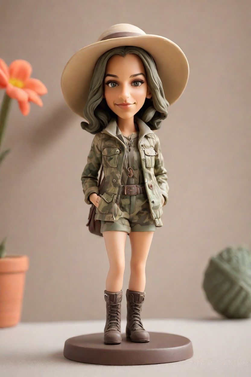 Adventure Awaits: My Camo-Floral Bobblehead Journey