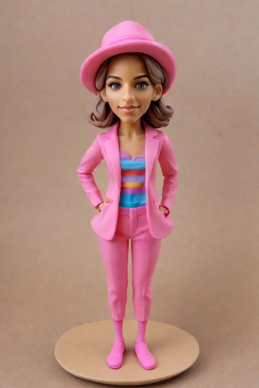 Trend Alert: Neon Pink Suit Bobblehead Dolls Are the New Desk Trend