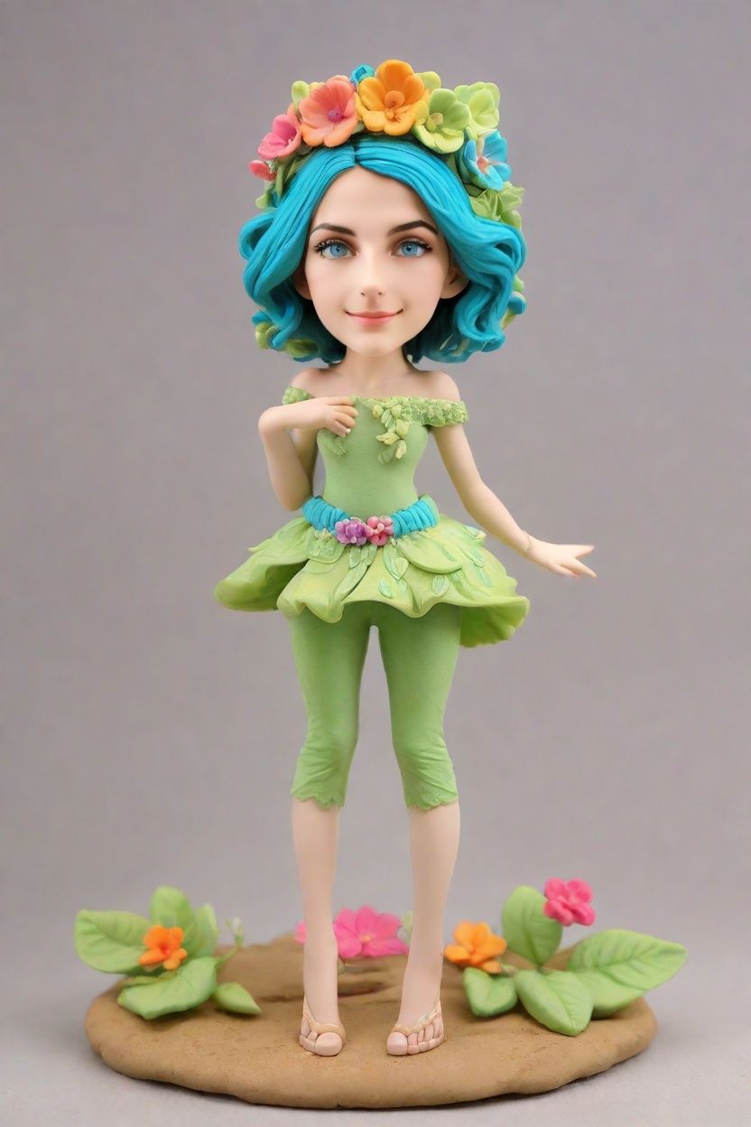 Graceful Tree Pose Meets Neon Vibes: The Custom Bobblehead Doll That Captures Yoga Instructors' Spirit