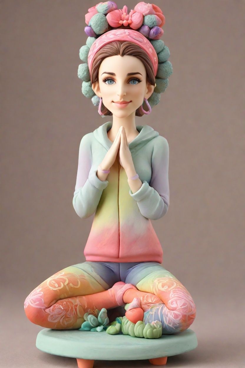 Custom Bobblehead Dolls: The Zen Moment Captured in a Yoga Pose