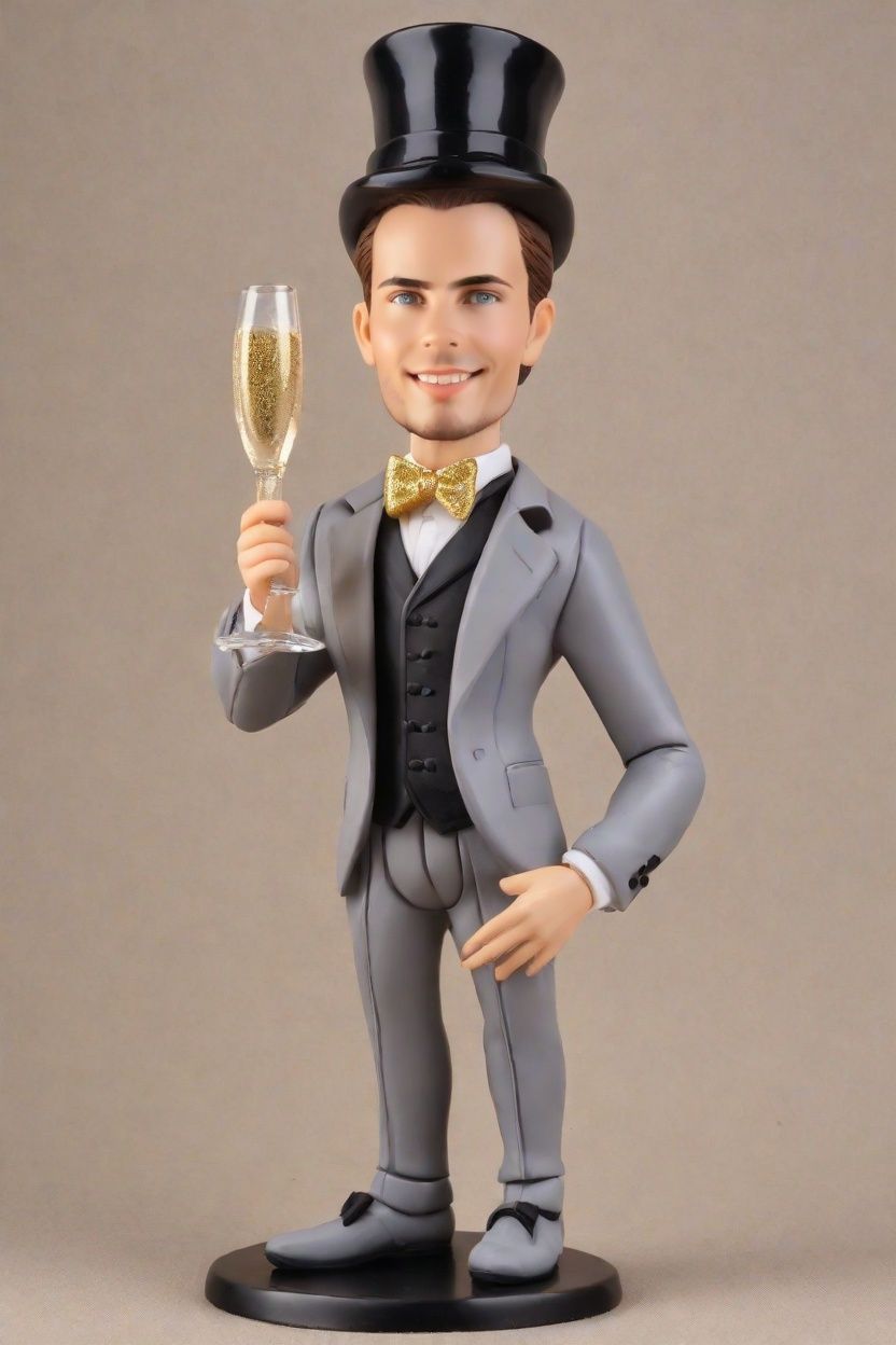 The Chicest New Year's Eve Accessory: Bobble Head Dolls Custom-Made for the Festive Season