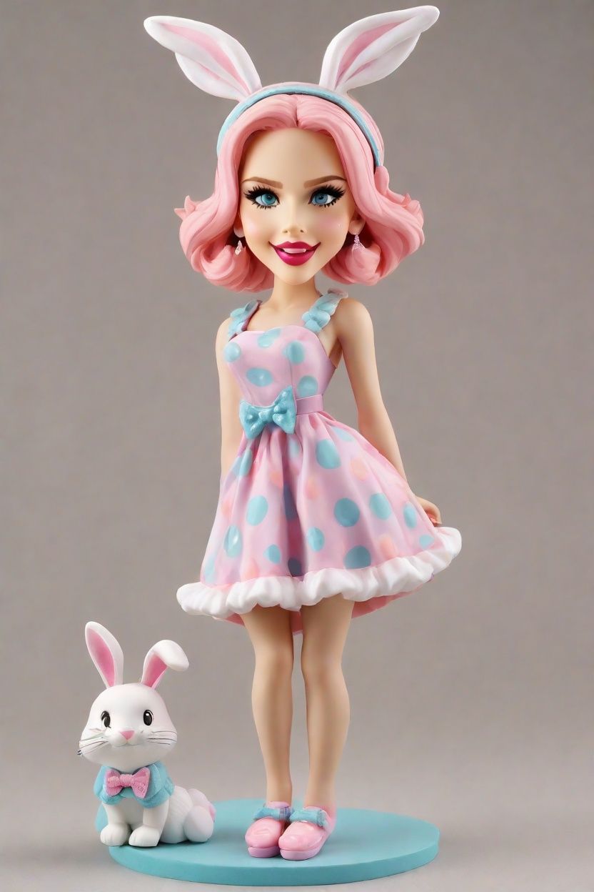 Easter's Playful Side Unveiled: A Bobblehead Figurine's Journey