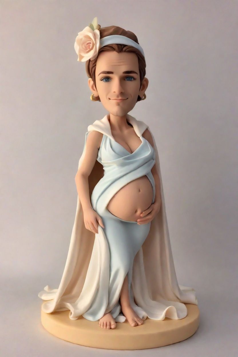 The Cheeky Wink of Fatherhood: A Custom Bobblehead Doll That Says It All