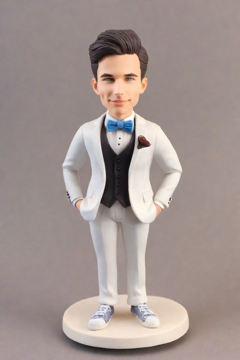 The Ultimate Office Showstopper: My Confident Bobblehead in Quirky Socks