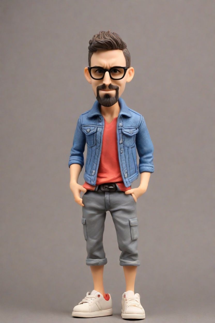 The Casual Lean: A Bobblehead's Journey to Trendsetting