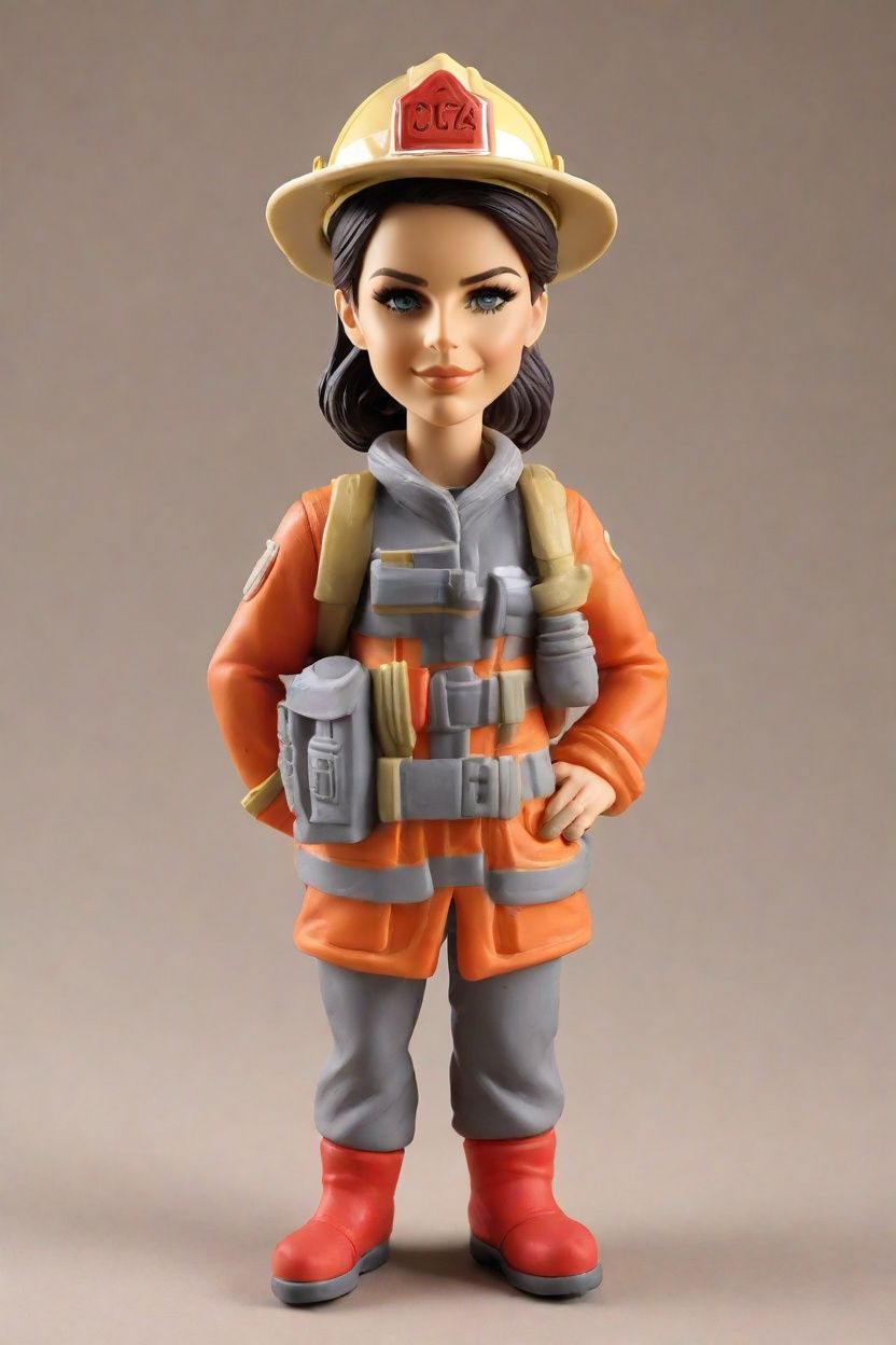 Flame-Resistant Fashion: The Heroic Stance of Custom Bobblehead Dolls